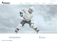 Tablet Screenshot of collegehockeypickem.com